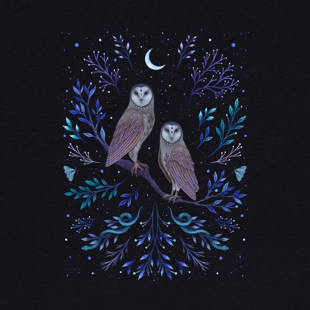 Owls in the Moonlight by Episodic Drawing